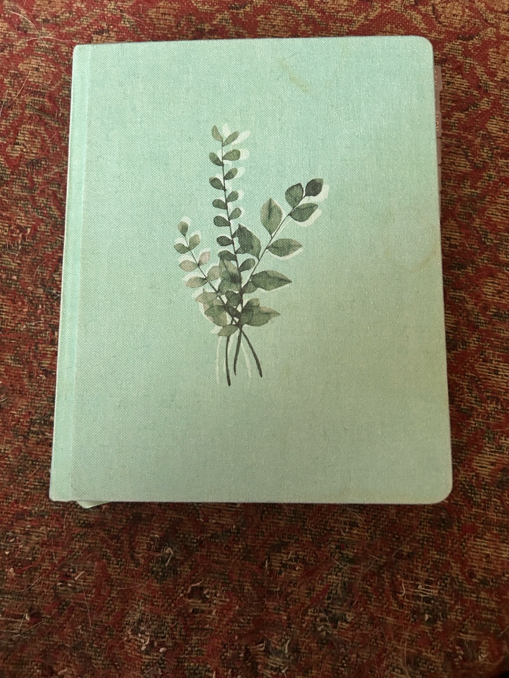 Mint Green Botanical Hardcover Bible